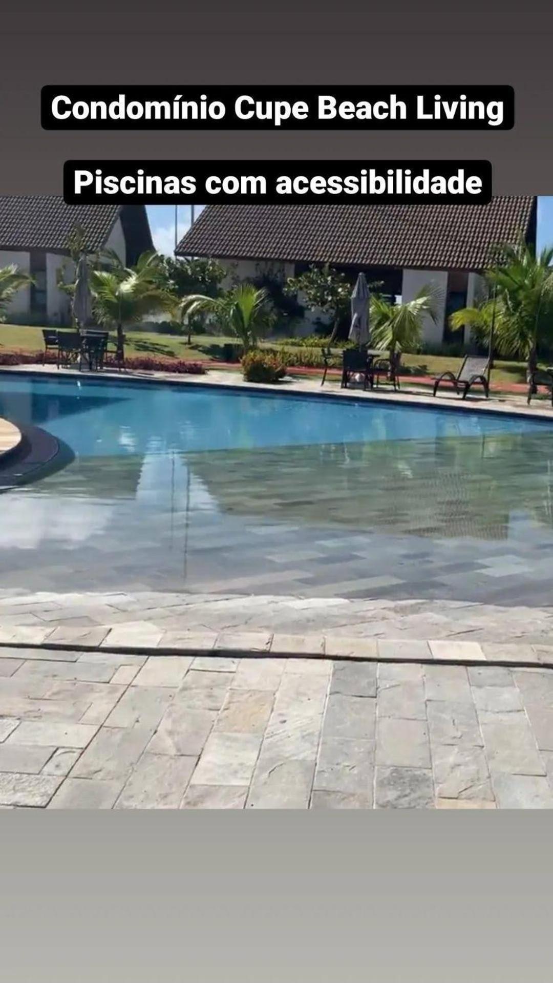 Luxuoso Flat 3 Quartos, Terreo, No Cupe Beach Living - Beira Mar De Pôrto das Galinhas Eksteriør billede